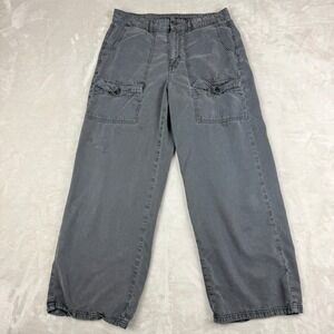 American Eagle Cargo Skater Pants Womens 10 Gray Wide Leg Baggy Loose Streetwear